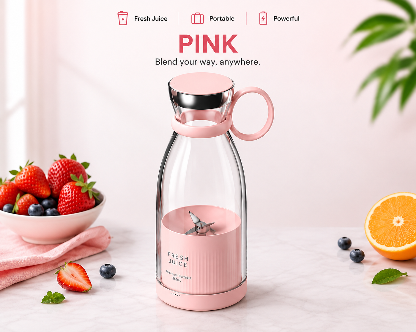 Portable Mini Blender for Fresh Juice (Pack of 1)