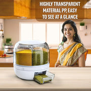 MD-993 6-Grid Rotating Food Dispenser