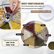 MD-993 6-Grid Rotating Food Dispenser