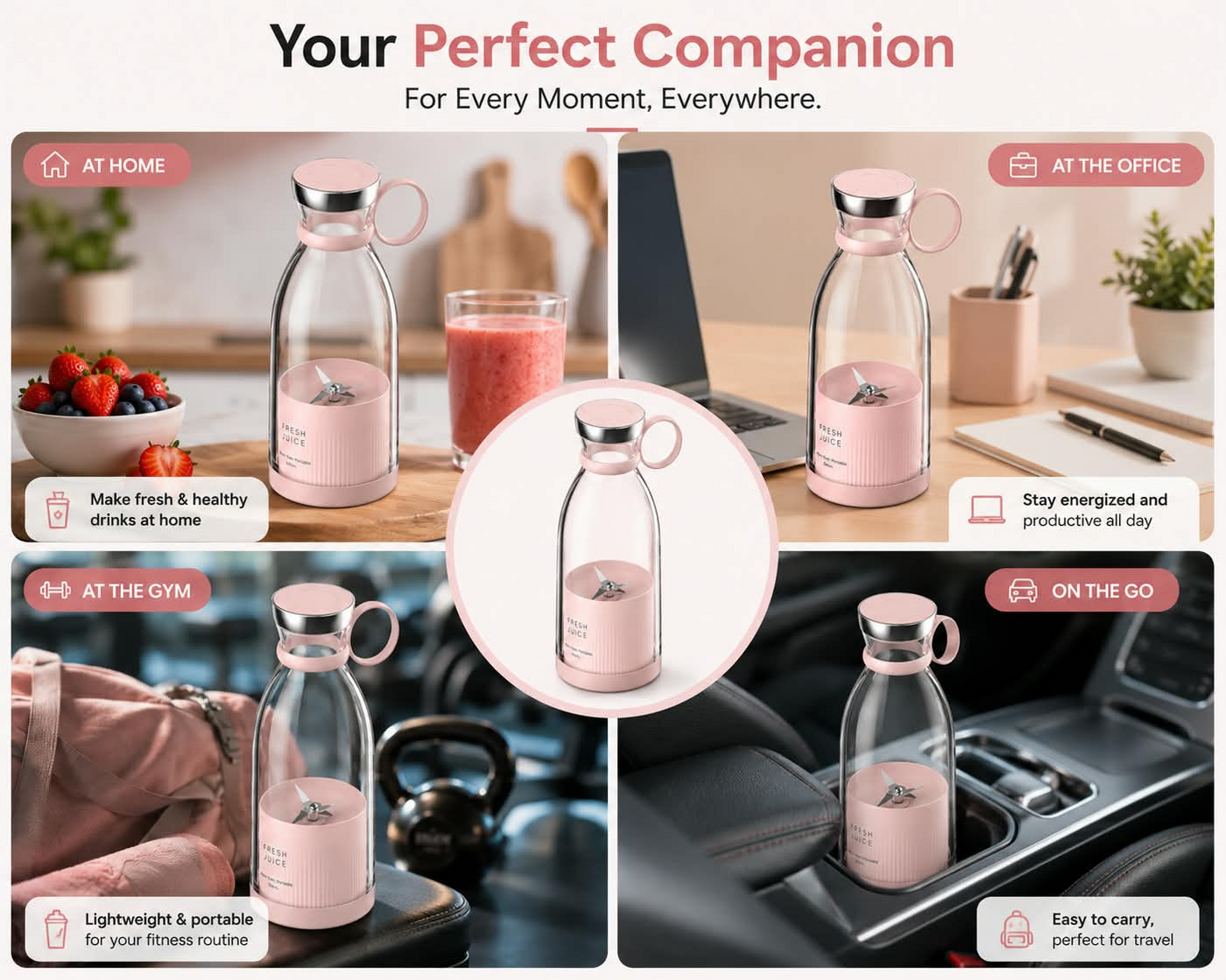 Portable Mini Blender for Fresh Juice (Pack of 1)